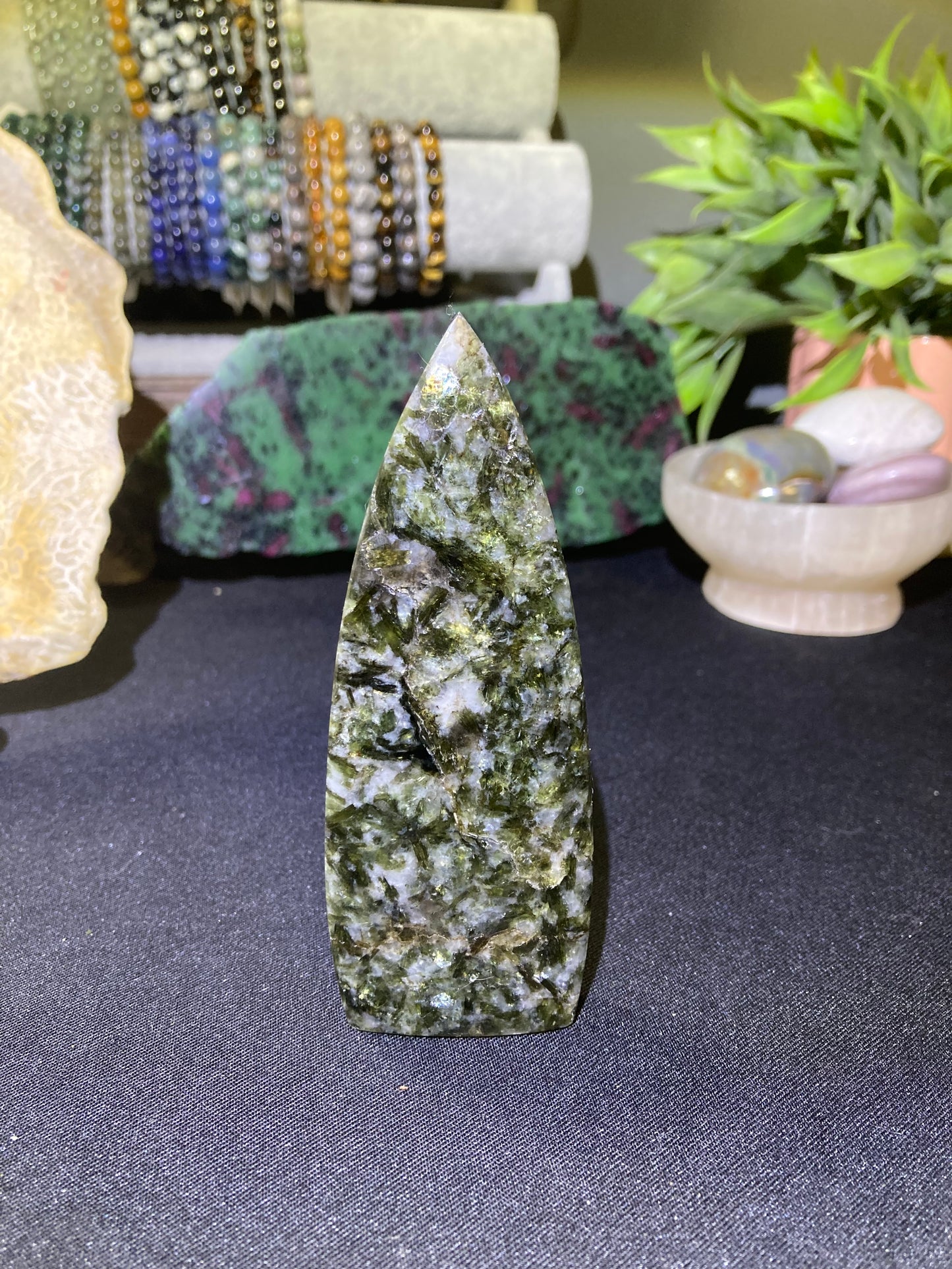Green Mica Teardrop