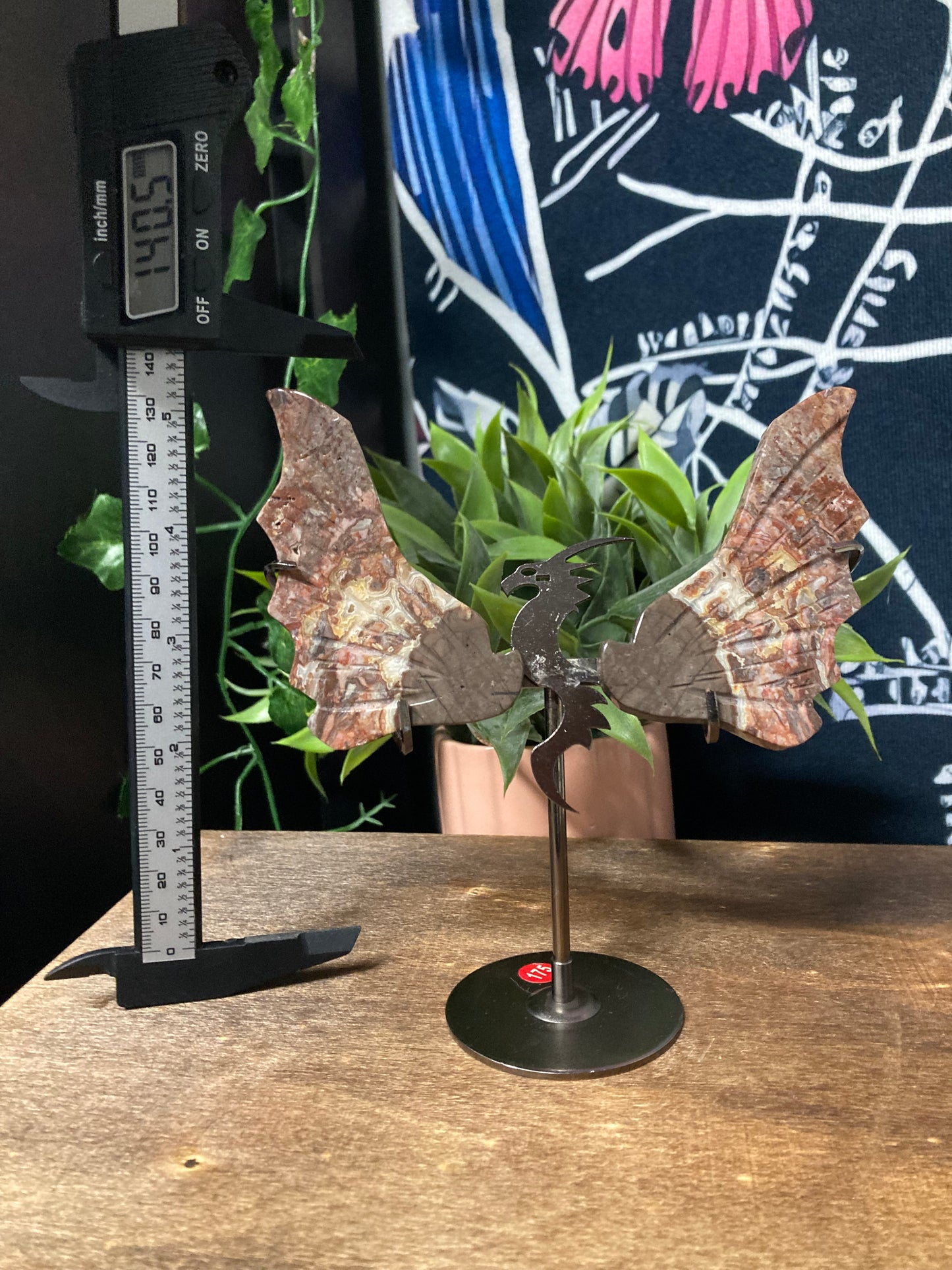 Mexican Lace Dragon Wings on Stand