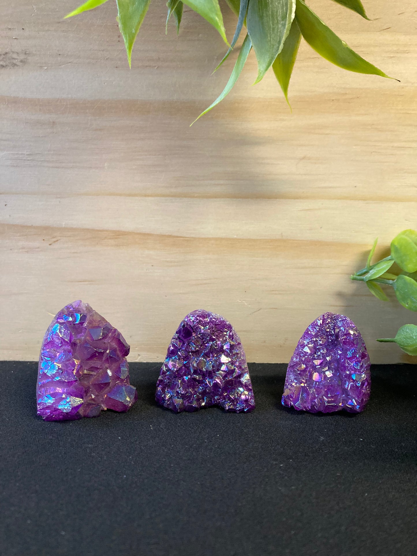 Aura Coated mini Amethyst cathedral