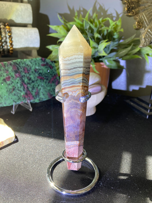 Lace Amethyst Wand with stand
