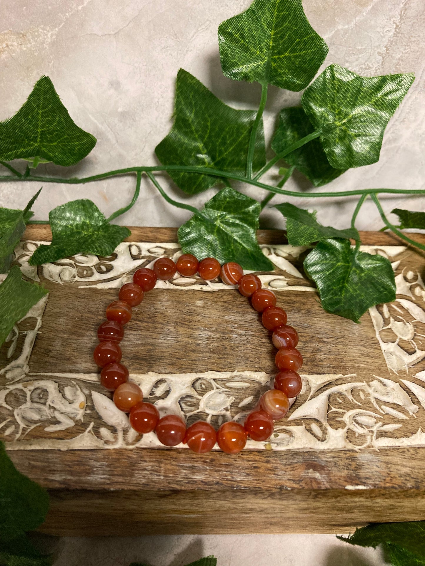 Bracelet Carnelian 8mm