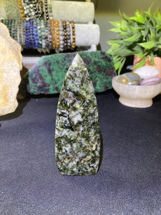 Green Mica Teardrop
