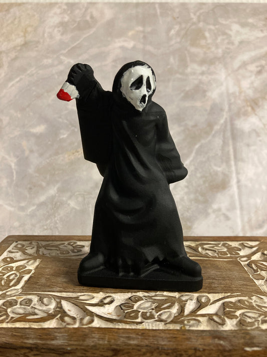 Halloween- Black Obsidian Ghost Face