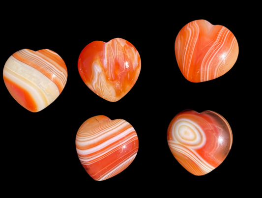 Carnelian Puffy Heart