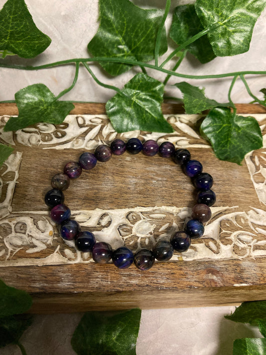 Bracelet Galaxy Tigers Eye (Dyed) 8mm