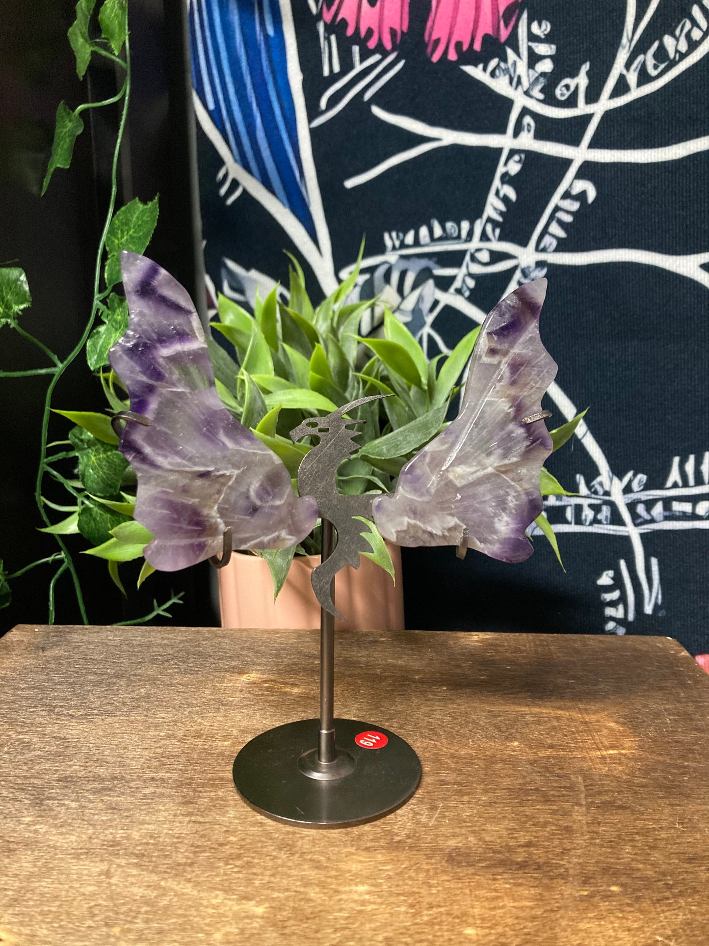 Amethyst Dragon Wings on Stand