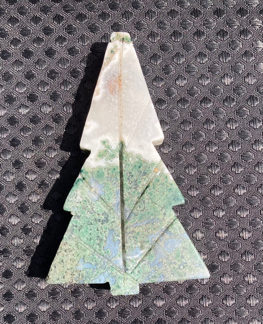 Moss Agate Christmas Tree