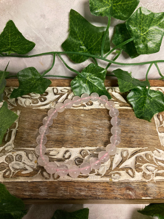 Bracelet-Rose Quartz 8mm